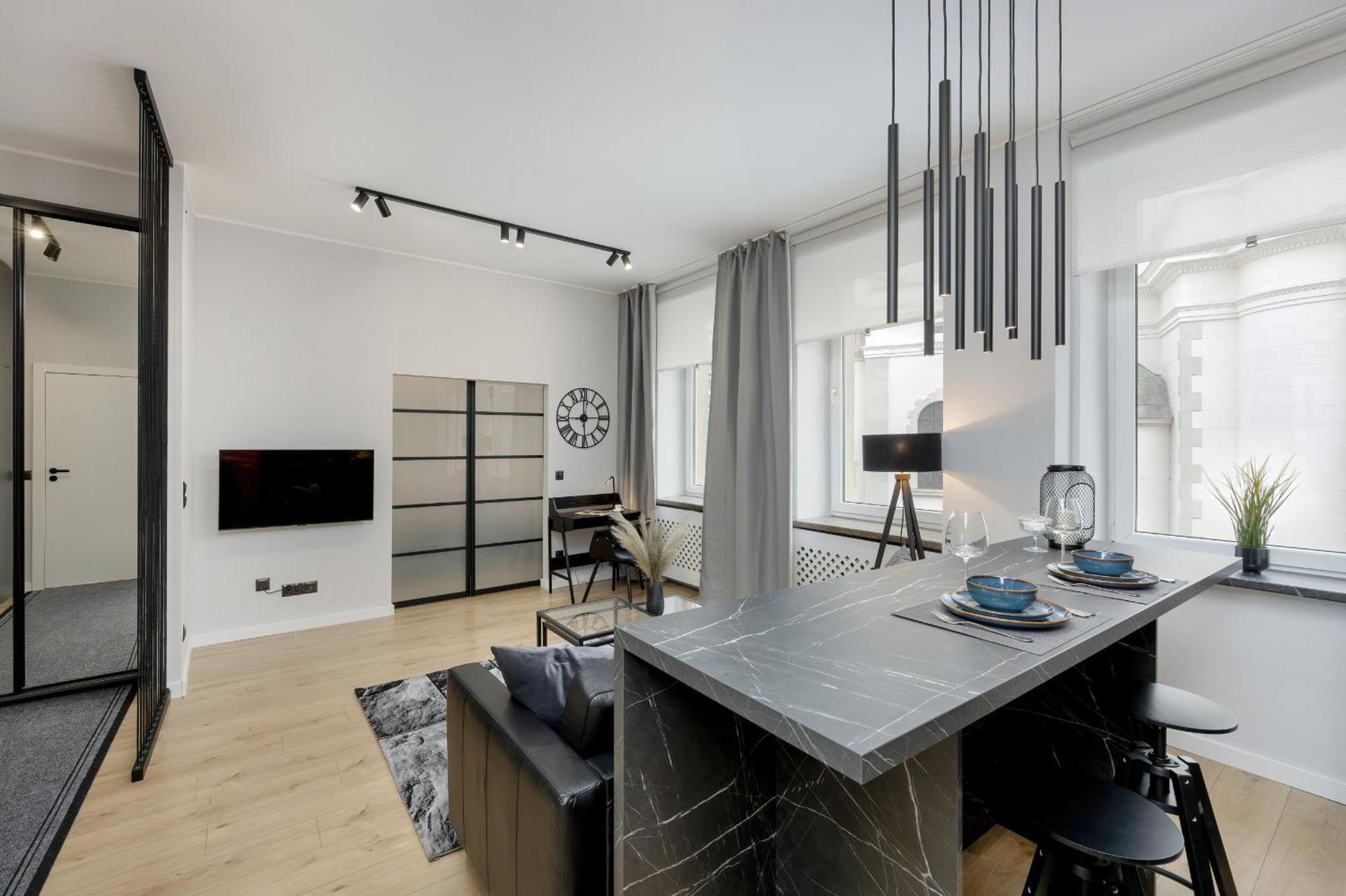 Exclusive Grey And Red Apartment In Warsaw Center By Noclegi Renters Eksteriør bilde