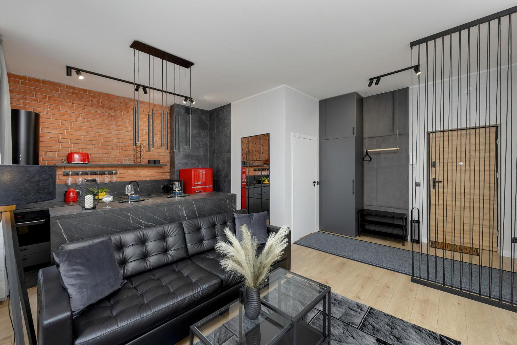 Exclusive Grey And Red Apartment In Warsaw Center By Noclegi Renters Eksteriør bilde