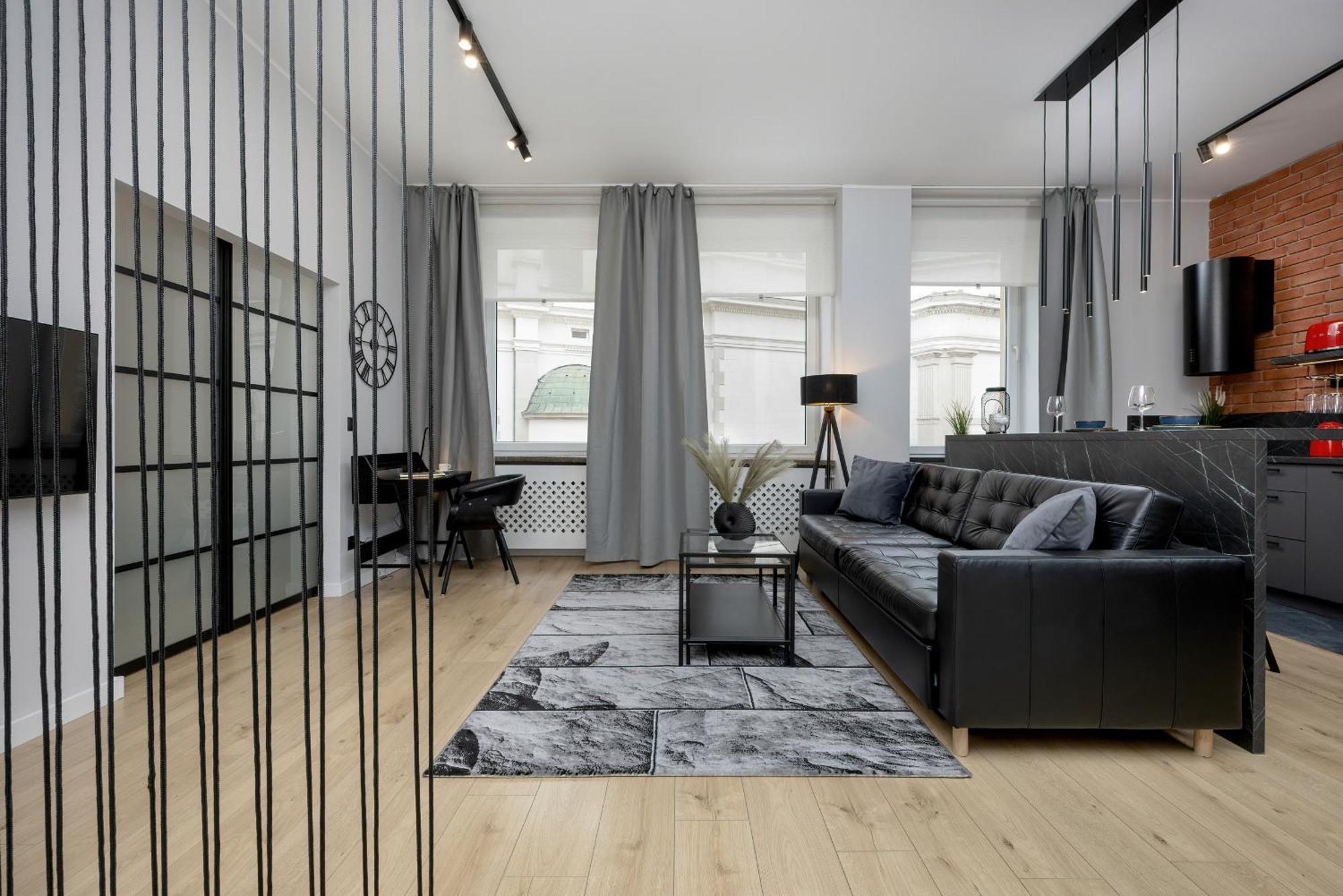 Exclusive Grey And Red Apartment In Warsaw Center By Noclegi Renters Eksteriør bilde