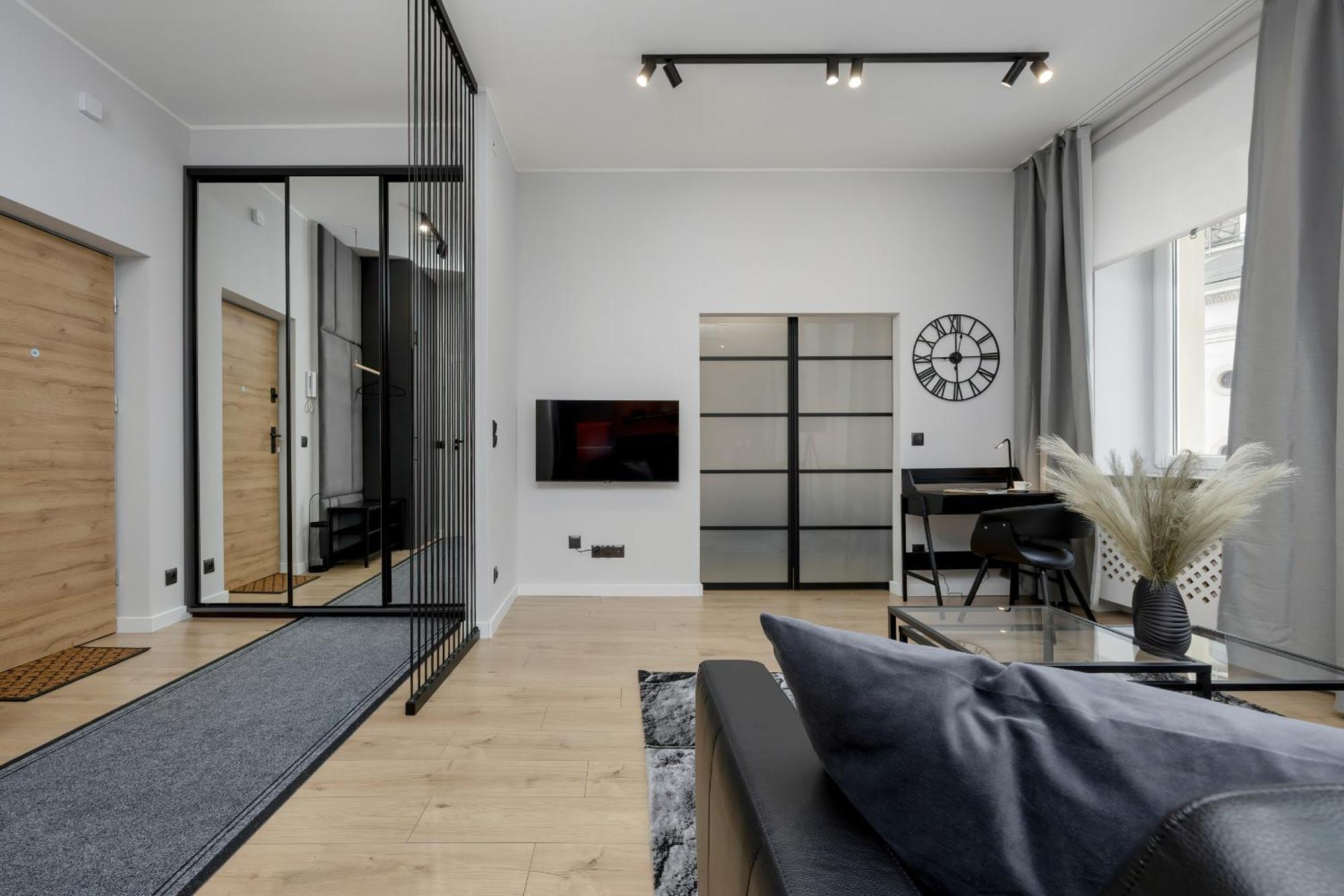 Exclusive Grey And Red Apartment In Warsaw Center By Noclegi Renters Eksteriør bilde