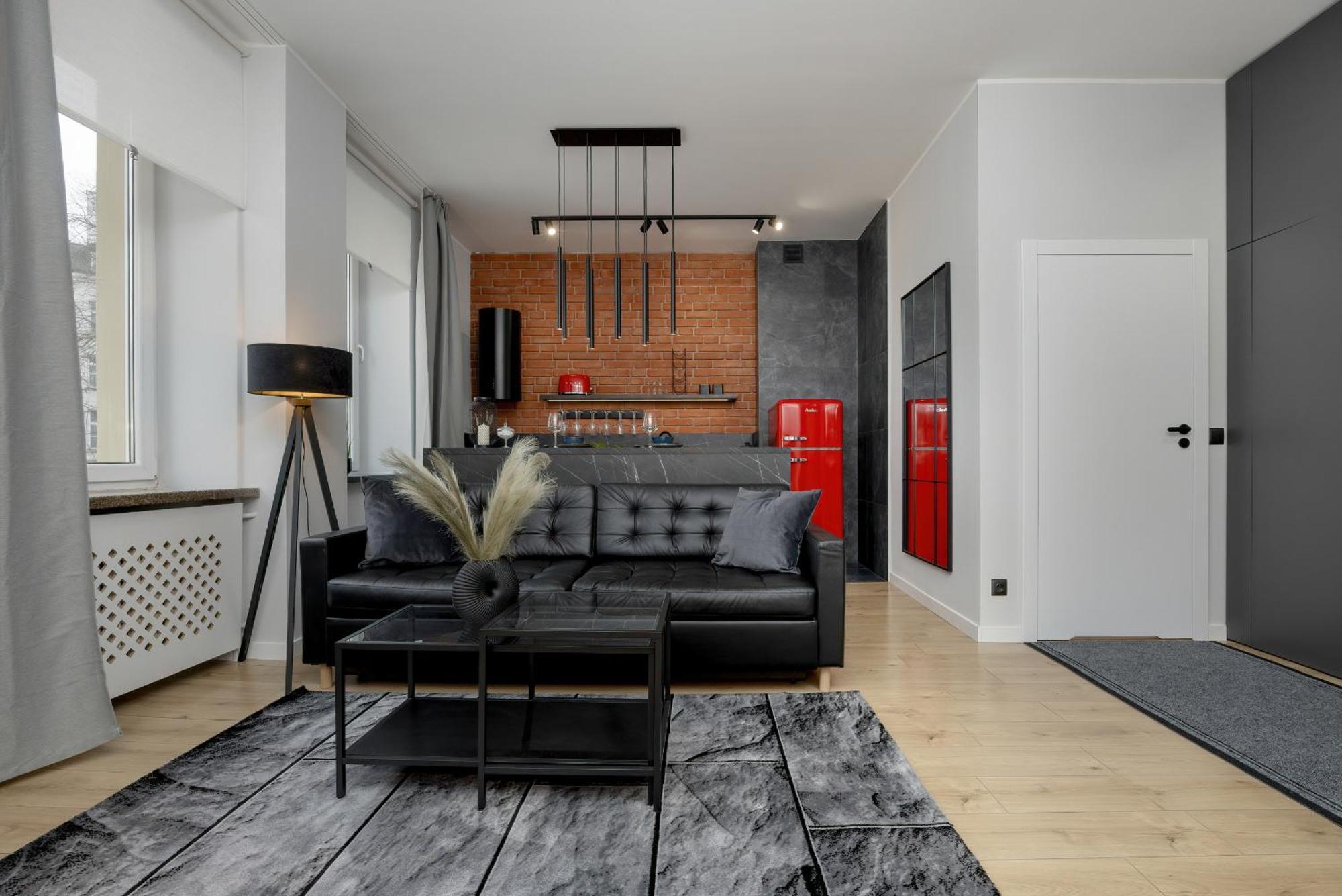Exclusive Grey And Red Apartment In Warsaw Center By Noclegi Renters Eksteriør bilde