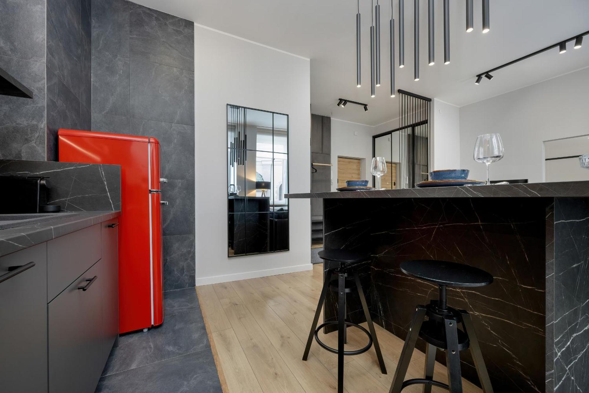 Exclusive Grey And Red Apartment In Warsaw Center By Noclegi Renters Eksteriør bilde